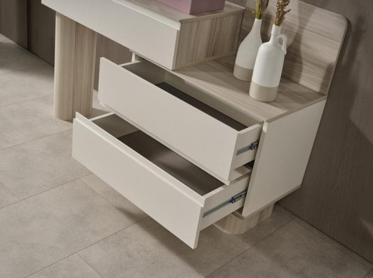 Ensemble de coiffeuse de luxe avec miroir design en 2 pièces