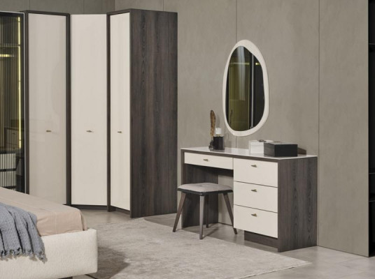 Serviteur de luxe moderne avec miroir design en bois