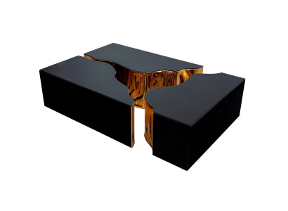 Table basse tapissée table de salon
