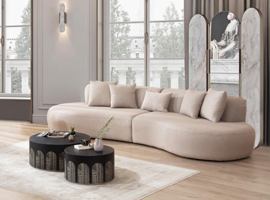 Divano Big canapé ovale fauteuils meubles paysage de vie 340cm xxl canapés