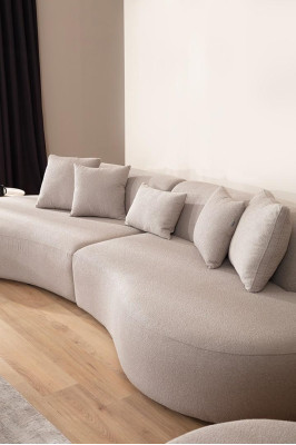 Divano Big canapé ovale fauteuils meubles paysage de vie 340cm xxl canapés