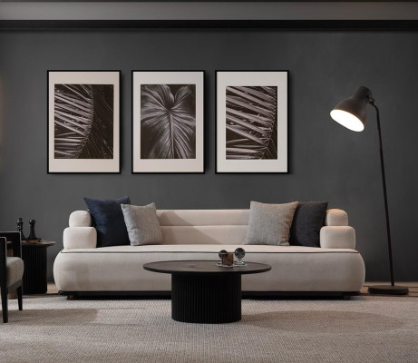 Canapé trois places avec rembourrage 255cm