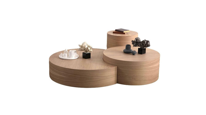 Table basse salon table rembourrée table d'appoint 3 pièces