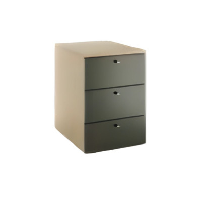 Commode moderne grisâtre marron pour meubles de bureau élégants