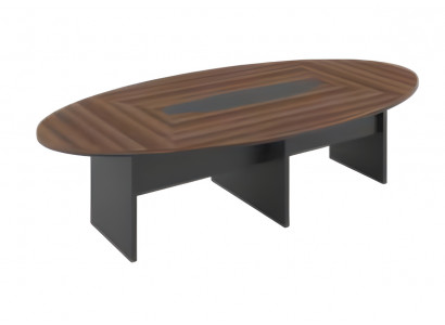 Grande table de conférence design marron