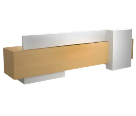 Comptoir de réception moderne marron blanc meubles de bureau table de luxe