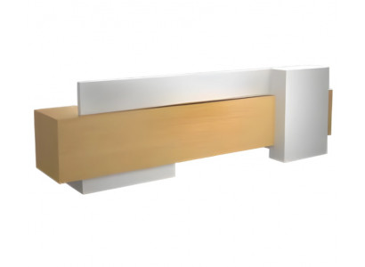 Comptoir de réception moderne marron blanc meubles de bureau table de luxe