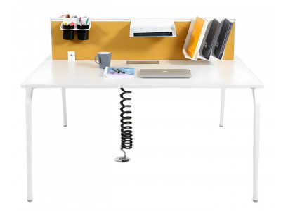 Élégant panneau de séparation de table séparateur de bureau mur textile jaune