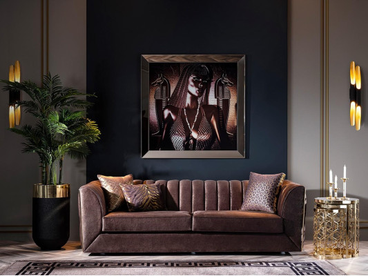 Canapé moderne 2 places salon luxe design bois meubles rembourrés tissu nouveau