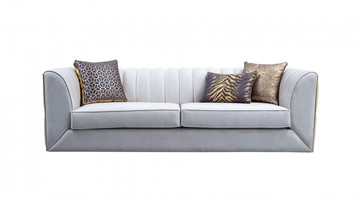 Canapé moderne élégant de luxe 3 places, meubles en bois, tissu rembourré neuf