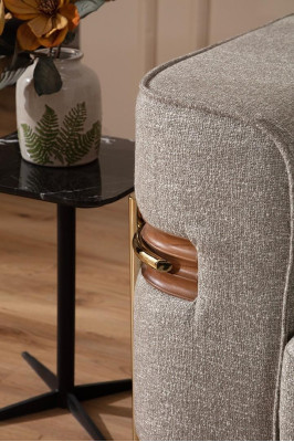 Canapé moderne trois places en tissu