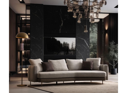 Ensemble de meubles de salon canapé paysage ensemble de sièges d'angle rembourré 5 pièces