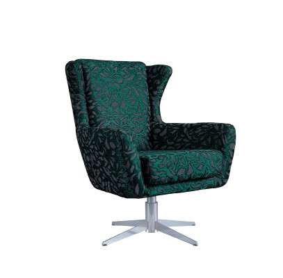 Fauteuil en tissu de luxe moderne vert