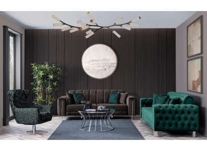 Canapé de luxe 3 places, ensemble rembourré moderne, tissu neuf, meubles pour la maison