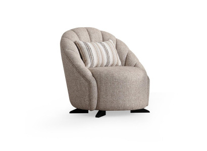 Fauteuil moderne en tissu relax de style luxe