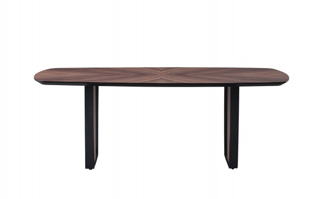 Table à manger de luxe table de cuisine table à manger en bois noir