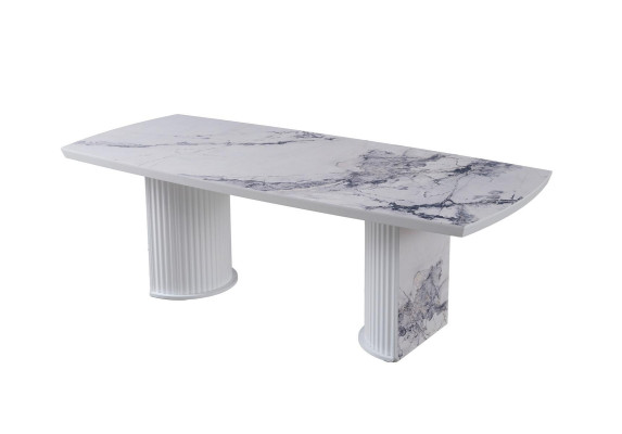 Table à manger de luxe en bois et marbre, nouvelle et moderne