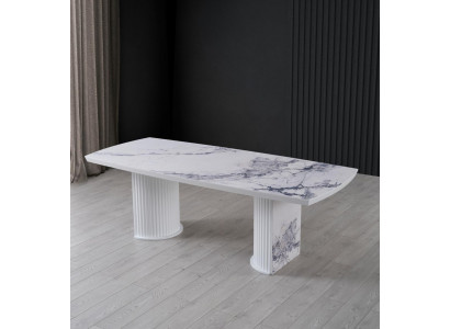 Table à manger de luxe en bois et marbre, nouvelle et moderne