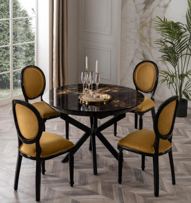 Table à manger ronde en bois design