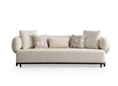 Canapé moderne 3 places en tissu et bois de luxe neuf