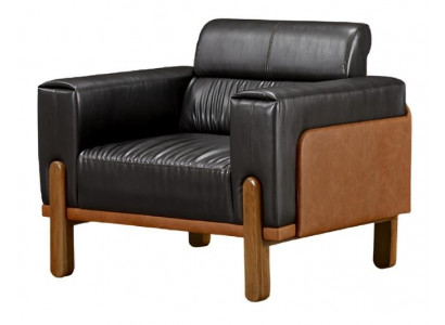 Fauteuil design noir pour un siège, canapés rembourrés, tissu moderne de détente JV meubles