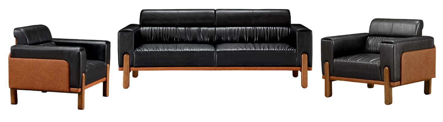 Ensemble de salon 3 pièces canapé 1+1+2 places fauteuil en cuir relax moderne nouveau