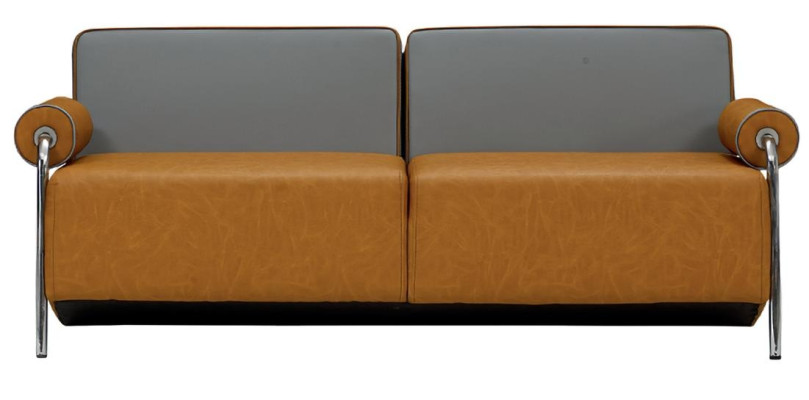 Canapé en cuir de luxe, canapés rembourrés 2 places, design de luxe pour salon