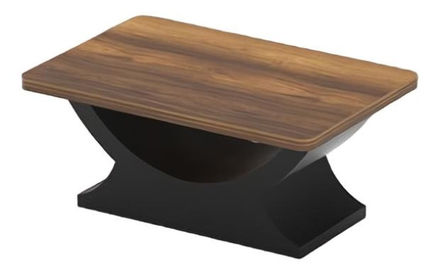 Jeu de bureau crédence table d'appoint buffet en bois marron noir 4 pièces