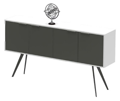 Meuble de rangement de bureau avec tiroirs gris blanc