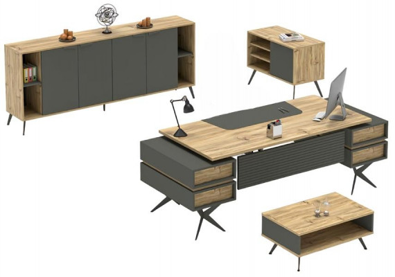 Table basse de bureau, table, buffet, commode beige, mobilier de bureau
