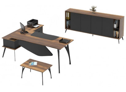 Mobilier de bureau table basse table buffet marron noir