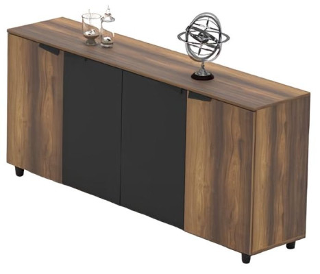 Mobilier de bureau table credenza table marron noir