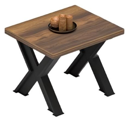 Table basse de café table latérale pieds en X mobilier de bureau