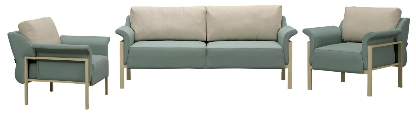 Canapé moderne 3 pièces en cuir