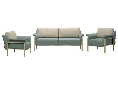 Canapé moderne 3 pièces en cuir