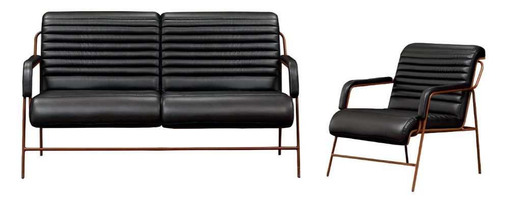 Canapé 3 places avec fauteuil rembourré luxe esthétique élégance 2 pièces excellence