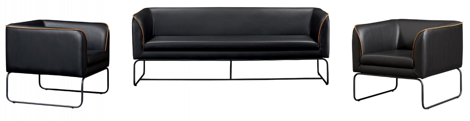 Ensemble de canapés de luxe fauteuil canapé 3 1 1 places moderne en cuir d'une seule couleur neuf