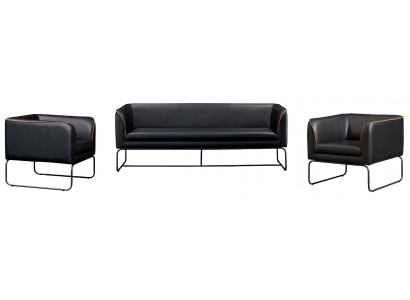 Ensemble de canapés de luxe fauteuil canapé 3 1 1 places moderne en cuir d'une seule couleur neuf