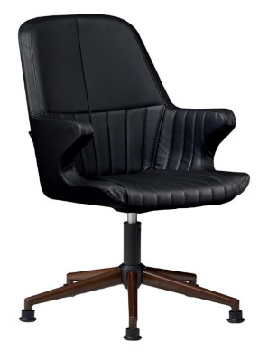 Fauteuil de bureau pivotant en cuir pour ordinateur et conférences