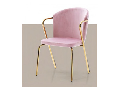 Chaise de salle à manger fauteuil chaise de salon rose or acier inoxydable