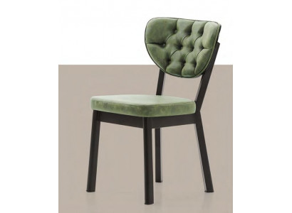 Chaise de salle à manger Chesterfield Chaise rembourrée Verte Bois