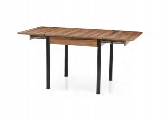 Ensemble de salle à manger table carrée en bois extensible chaises à carreaux