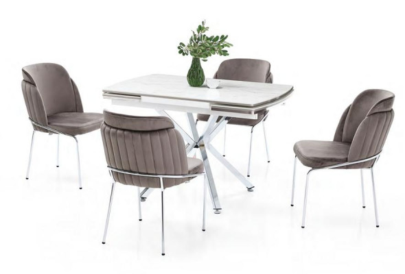 Fauteuil de salon Chaise Chaise de salle à manger Chaise rembourrée avec pieds en métal