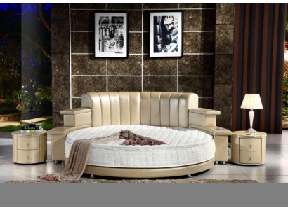 Lit rond moderne avec lumière LED