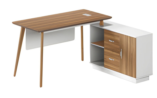 Table Puinen avec espace de rangement, design élégant et pieds fins