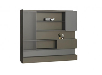 Lampe de bureau LED noire moderne avec espace de rangement