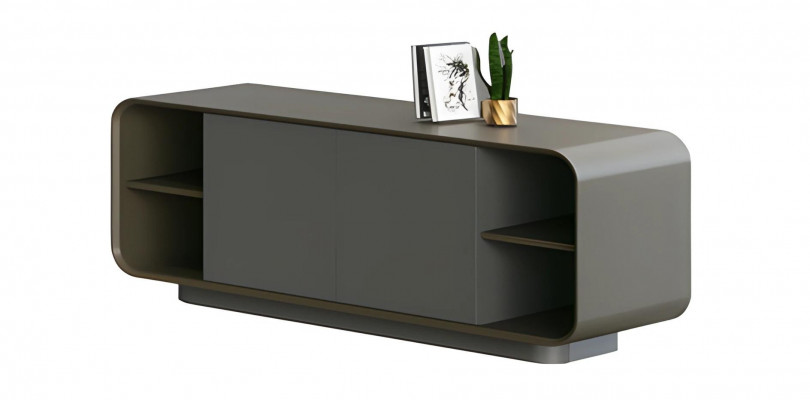 Armoire noire moderne avec espace de rangement minimaliste