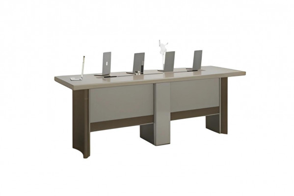 Table de réunion gris clair moderne