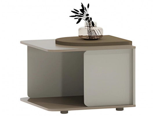 Table basse moderne beige et marron pour le salon