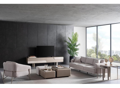 Ensemble de meubles de salon moderne et élégant en beige